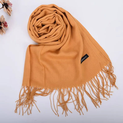 New autumn and winter solid color scarf for both men and women, 100g single color headscarf shawl
