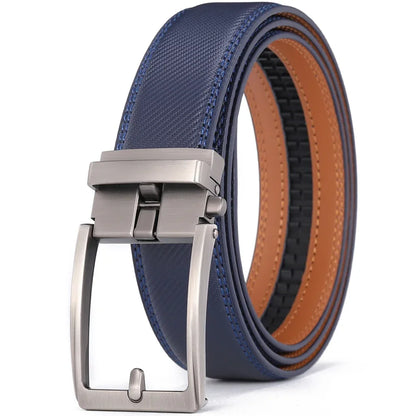 Click Belts for Men Luxury Brand Designer Automatic Buckle Real Original Genuine Leather Men's Belt Male Jeans Waist Straps