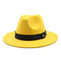 Fedora Hats for Women Fashion Elegant Bowler Dress Caps Panama Church Wedding Ribbon Band Hat Men Felt Jazz Hat
