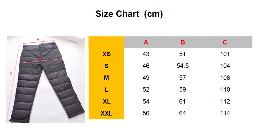 Kamperbox Down Pants Men Pants,Winter Pants Hiking Winter Pants for Men Trekking Pants Men Winter Hiking Pants for Men,Trousers