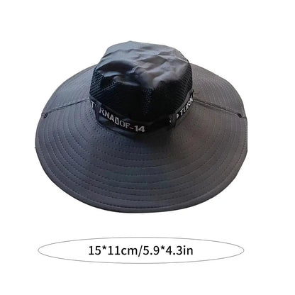 Summer Large Sun Hat Men Women Breathable Fishing Caps Sun UV Protection Mesh Fisherman Hat Hiking Outdoor Beach Cap