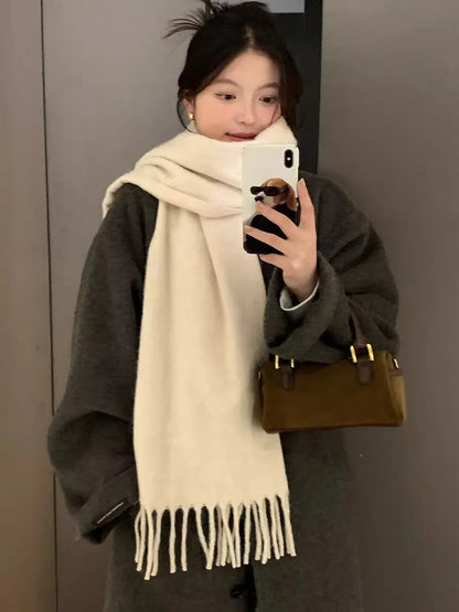 Scarf For Women Winter High-End New Autumn And Winter Korean Version Warm And Thickened Versatile Neck Protection
