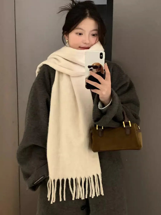 Scarf For Women Winter High-End New Autumn And Winter Korean Version Warm And Thickened Versatile Neck Protection