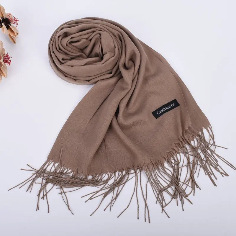 New autumn and winter solid color scarf for both men and women, 100g single color headscarf shawl