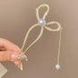 Fashion Hair Accessories Metal U Shape Hair Clip For Women Elegant Simulated Pearl Tassels Hairpin Female Headwear Gifts
