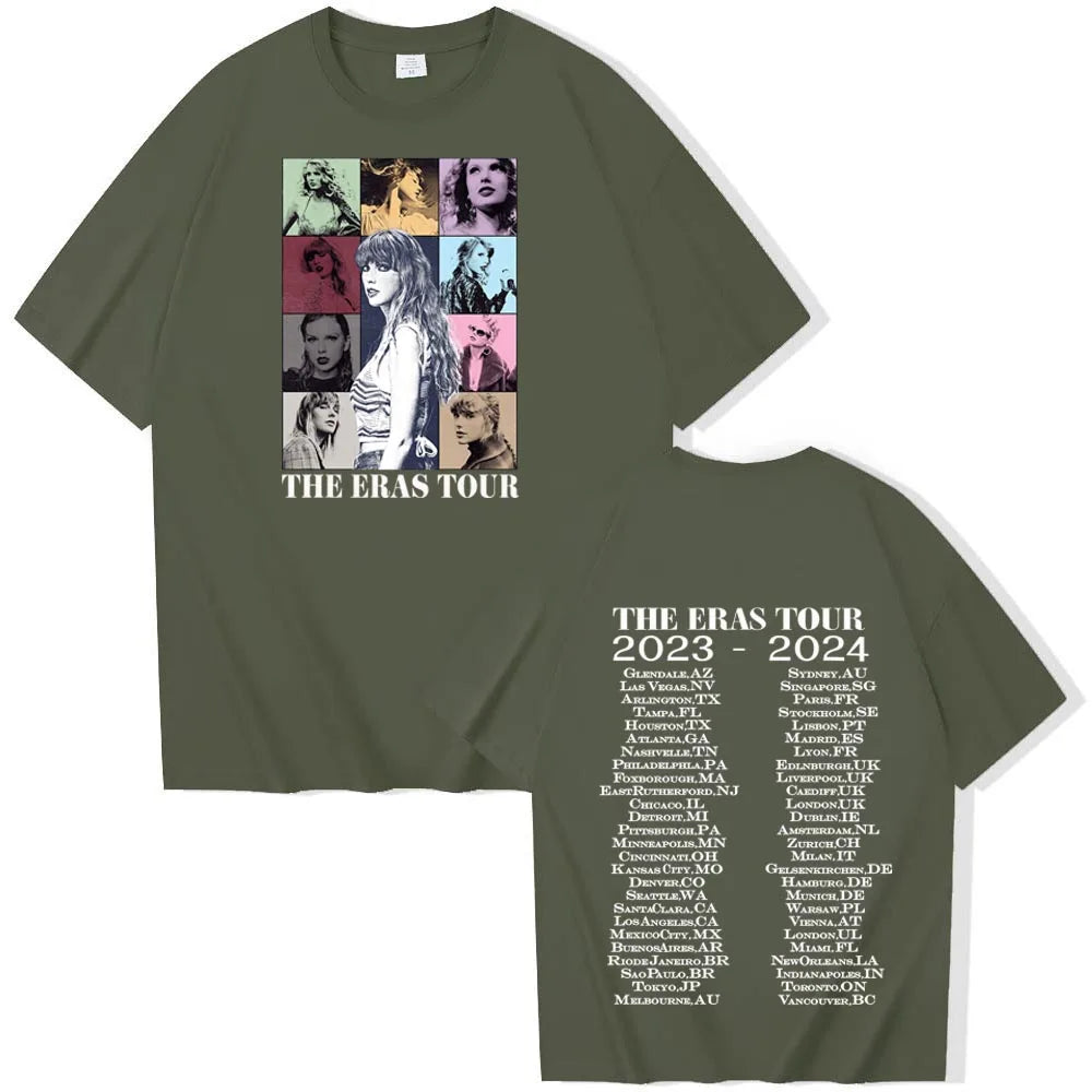 T.S The Era Tour T-shirt Man Women Harajuku O-neck Casual Shirt Fans Gift