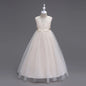 Western girls dress Princess dress Children's dress long lace skirt that draped the floor Evening dress