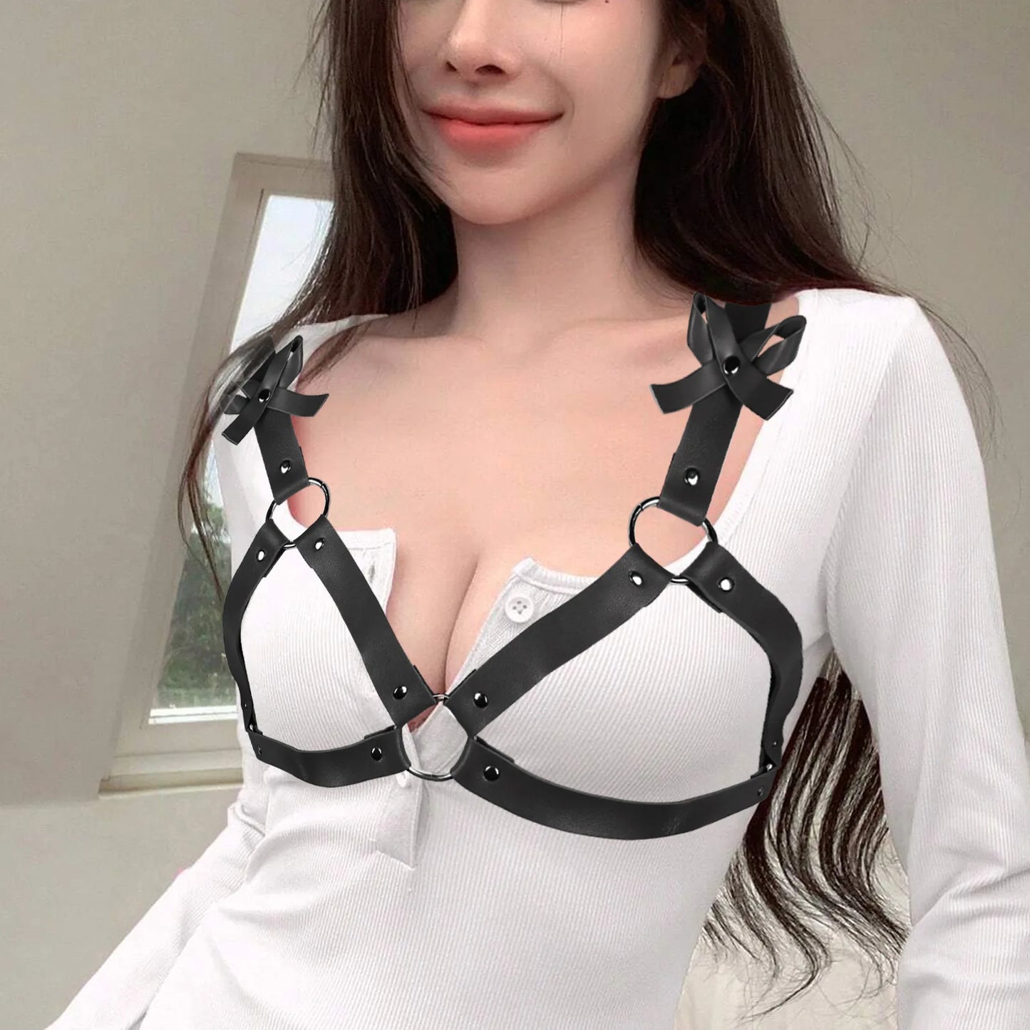 Bondage Belts Women Leather Sexy Leg Garter Body Harness Underwear Suspenders Straps Stockings Sword Belt Seks Goth Clothing 18+