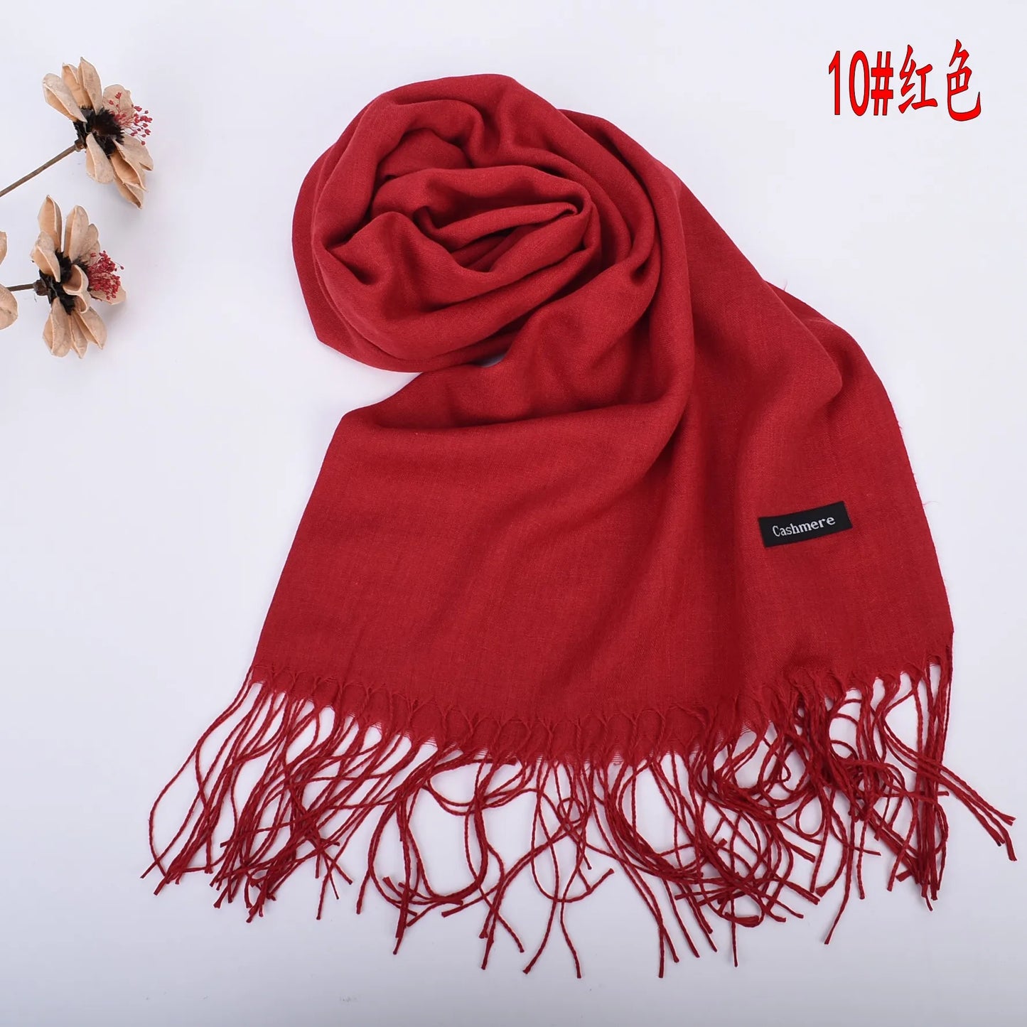 New autumn and winter solid color scarf for both men and women, 100g single color headscarf shawl