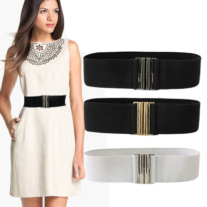 Belts For Women Elastic Band Wide Belts Down Coat Waist Belt Female Buckle Cummerbands Waistband Corset Decoration Accessories
