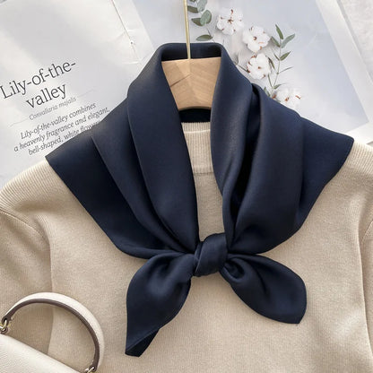 70Scarf 100% Silk Bandana Women Square Scarves Wrap Kerchief Mulberry Spring Fashion Luxury High Quality Headband Hijab Shawls