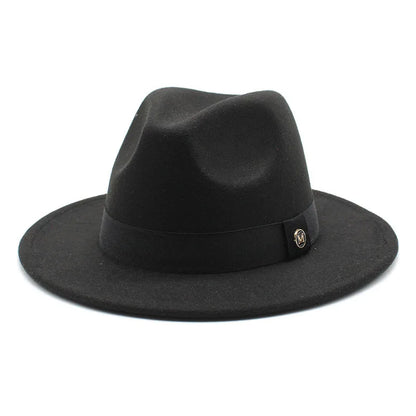 Fedora Hats for Women Fashion Elegant Bowler Dress Caps Panama Church Wedding Ribbon Band Hat Men Felt Jazz Hat