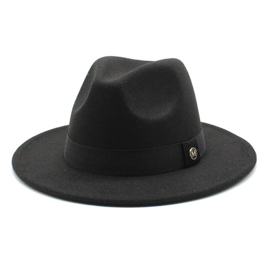 Fedora Hats for Women Fashion Elegant Bowler Dress Caps Panama Church Wedding Ribbon Band Hat Men Felt Jazz Hat