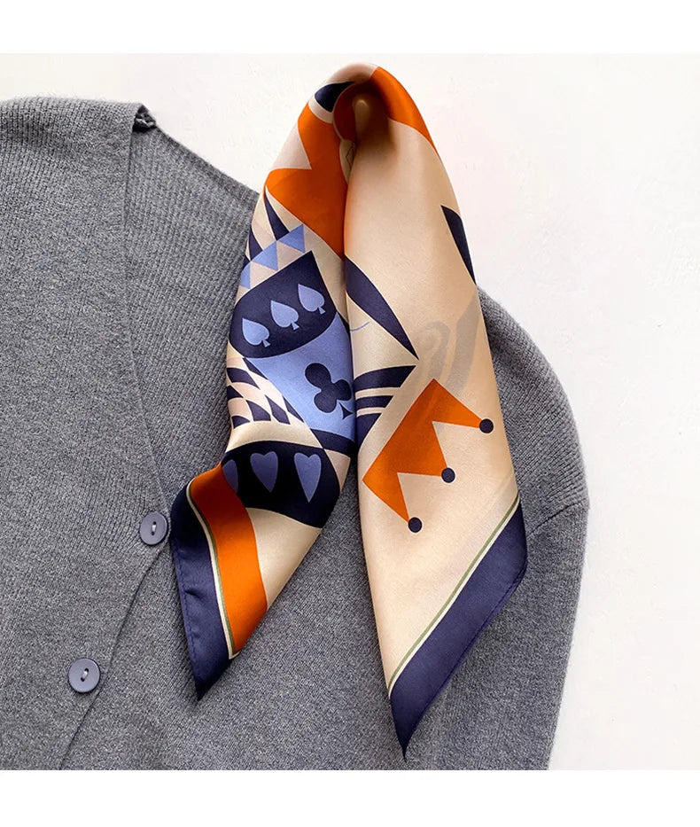 100% Silk Scarf  Women Square Scarves Wrap Kerchief Mulberry Spring Luxury Headband Hijab Shawls  Bandana High Quality