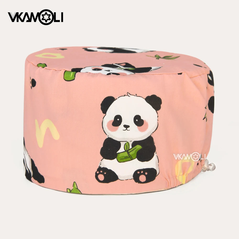 Surgical hats with various prints of rabbits dogs animals designed as hair care hats for doctors and nurses scrub hat