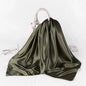 Fashion Hijab Scarves For Women Silk Satin Hair Scarf Female Solid Colors Kerchief 90*90cm Square Shawls Neck Scarfs For Ladies
