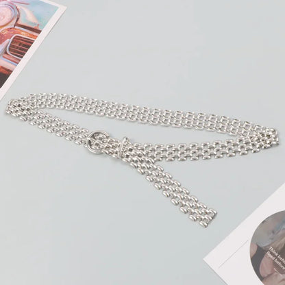 Belts for Women Luxury Fashion Cool Gold Silver Waist Chain New Trend Belt Decoration Suit Jeans Skirt Girdle Banquet Punk