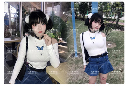 Anime accessories White Fur Hair Ring Japanese Girl Lolita Double Horsetail Hair Ornament Hair Rope kawaii accessories