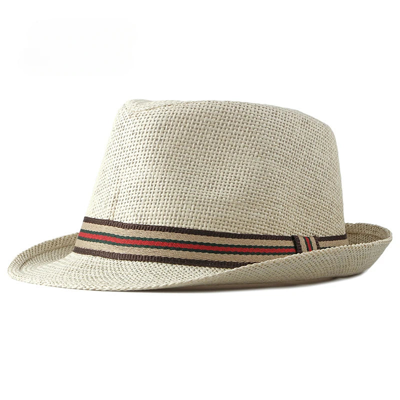 Women Beach Hats in Spring Summer British European and American Jazz Hats Men Fedoras Straw Hats Outdoor Travel Bucket Sun Hats
