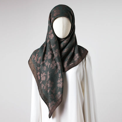 Head Scarf Women Luxury Brand Square 100*100cm Silk Foulard Satin Bandana Cheveux Soft Neckerchief Hijab Hair Scarves For Ladie