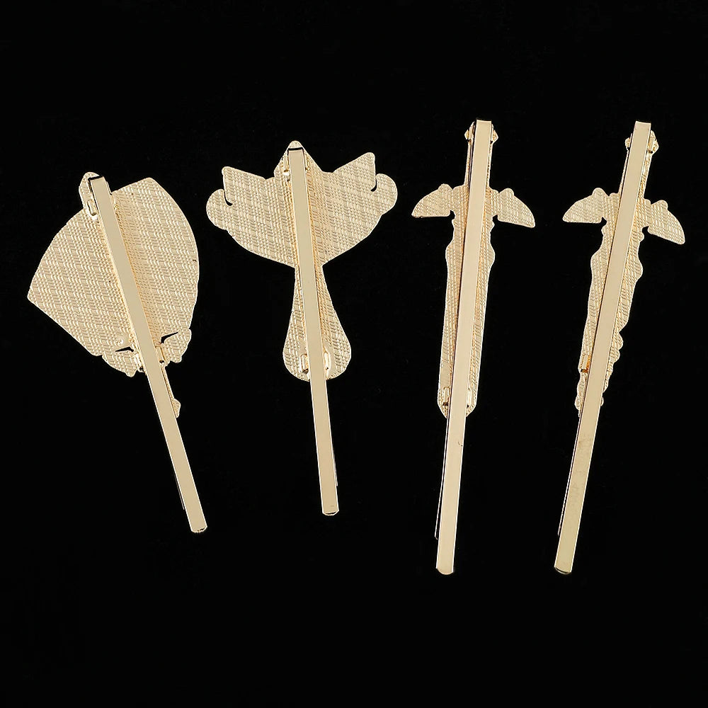 The Legend of Hair Clips Hylian Shield Sheikah Master Sword Barrettes Cartoon Headwear Hair Accessories for fans Gifts