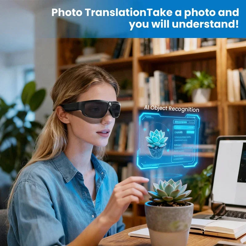 Smart Glasses 1080P Video Sports Glasses 4K Camera Music Call AI Translation Glasses Requires Card Insertion For Use
