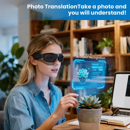 Smart Glasses 1080P Video Sports Glasses 4K Camera Music Call AI Translation Glasses Requires Card Insertion For Use