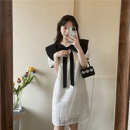 Female Dresses White Formal Women's Dress Occasion Birthday Kawaii Lace Clothing Y2k Fashion Summer 2025 Elegant and Beautiful