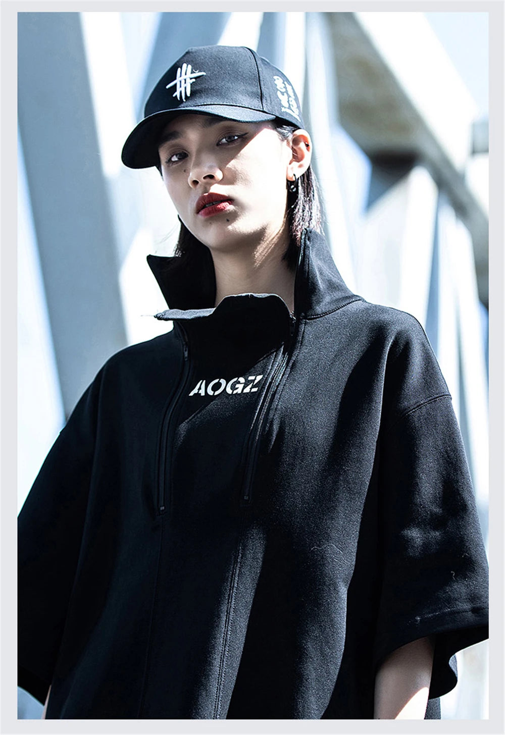 Techwear Turtleneck T-Shirt Men Hip Hop Spring Summer Harajuku Tshirt Loose Short Sleeve Tops Tees Shirts Streetwear