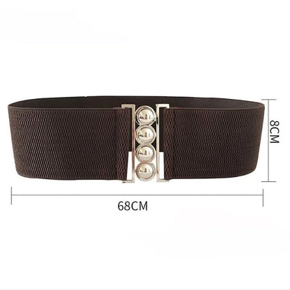 Belts For Women Elastic Band Wide Belts Down Coat Waist Belt Female Buckle Cummerbands Waistband Corset Decoration Accessories