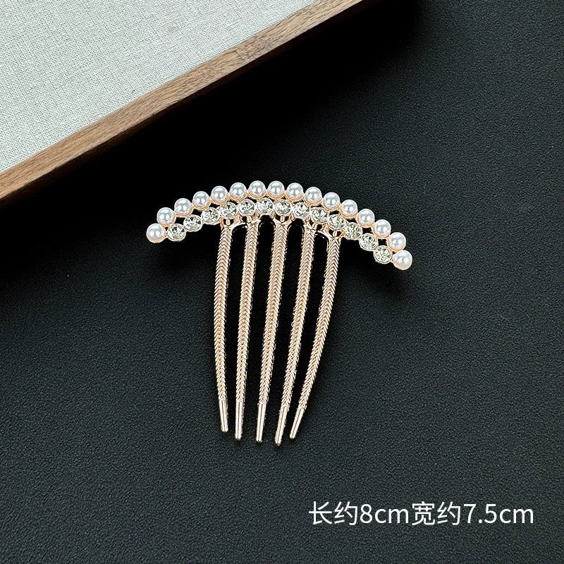 Fashion Hair Accessories Metal U Shape Hair Clip For Women Elegant Simulated Pearl Tassels Hairpin Female Headwear Gifts
