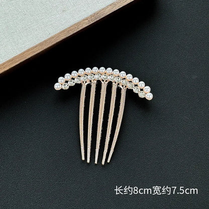 Fashion Hair Accessories Metal U Shape Hair Clip For Women Elegant Simulated Pearl Tassels Hairpin Female Headwear Gifts