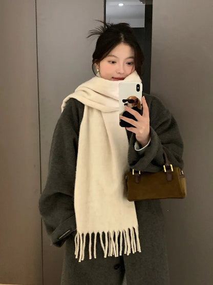 Scarf For Women Winter High-End New Autumn And Winter Korean Version Warm And Thickened Versatile Neck Protection