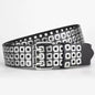 Women Belt Fashion Square Beads, Willow Nails, Three Exhaust Eyes, Punk Street Cool, Personalized Men's and Women's Belts