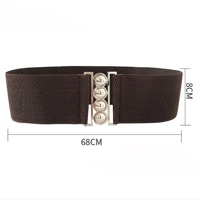 Belts For Women Elastic Band Wide Belts Down Coat Waist Belt Female Buckle Cummerbands Waistband Corset Decoration Accessories