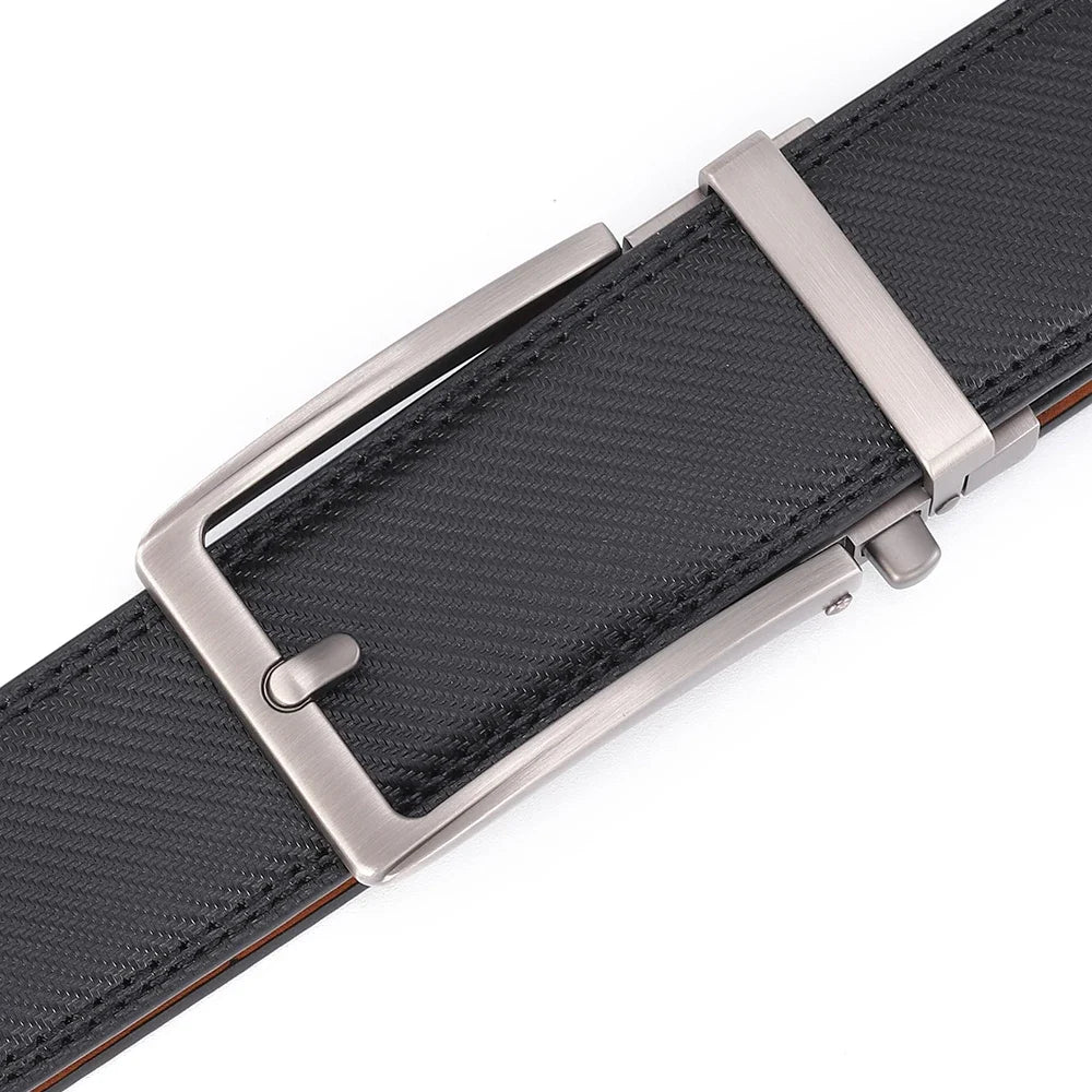 Click Belts for Men Luxury Brand Designer Automatic Buckle Real Original Genuine Leather Men's Belt Male Jeans Waist Straps