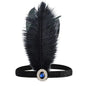 Hair Accessories Feather Headwear Tassel Makeup Party Cosplay Dress Headwear Diamond Black Masquerade Hair Band