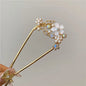 Fashion Hair Accessories Metal U Shape Hair Clip For Women Elegant Simulated Pearl Tassels Hairpin Female Headwear Gifts