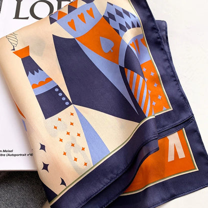 100% Silk Scarf  Women Square Scarves Wrap Kerchief Mulberry Spring Luxury Headband Hijab Shawls  Bandana High Quality