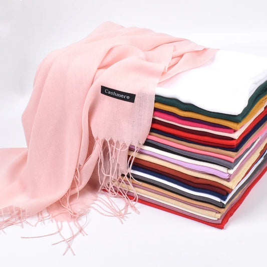 New autumn and winter solid color scarf for both men and women, 100g single color headscarf shawl