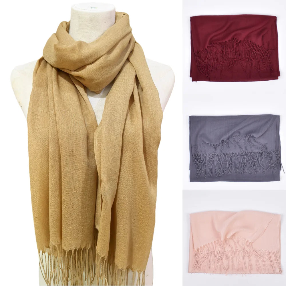 70X180 CM Solid Cotton Scarves Women Neckerchief Tie Hair Scarf Hijab Headscarves Ladies Shawl Wraps Hair Bandana Headwraps