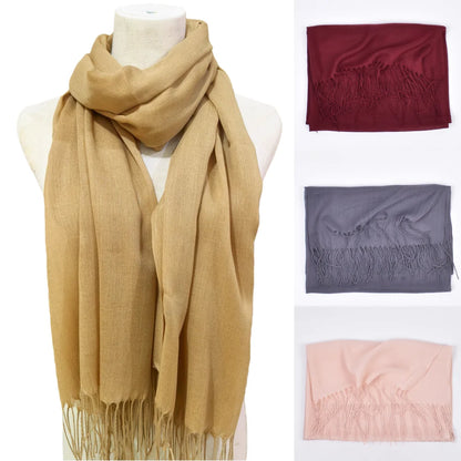 70X180 CM Solid Cotton Scarves Women Neckerchief Tie Hair Scarf Hijab Headscarves Ladies Shawl Wraps Hair Bandana Headwraps