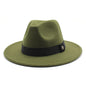 Fedora Hats for Women Fashion Elegant Bowler Dress Caps Panama Church Wedding Ribbon Band Hat Men Felt Jazz Hat