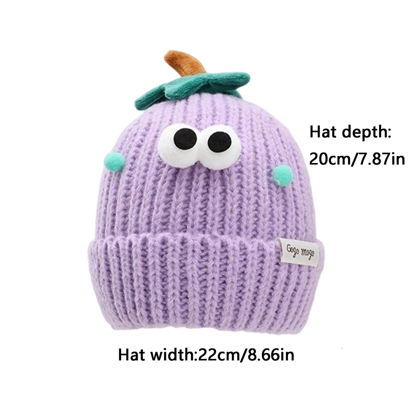 Women's Hat Funny Cartoon Sausage Mouth Wool Hat Knitted Ear Protectioned Hat Winter Warm Cute Big Head Cute Funny Hat