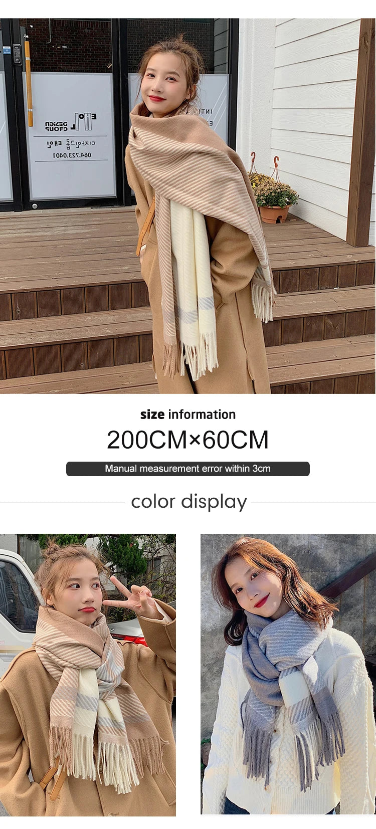 New Women Scarf Autumn Winter Vintage Preppy Style Plaid Wrap Scarve Pashmina Mujer Femme Foulard Bufanda Shawl Unisex Men