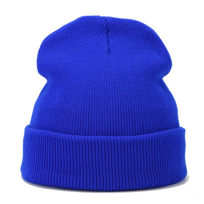 Knitted hats for men and women in autumn and winter, pure color, simple and versatile. Knitted hats with pullovers and cold hats