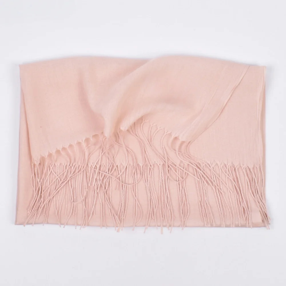 70X180 CM Solid Cotton Scarves Women Neckerchief Tie Hair Scarf Hijab Headscarves Ladies Shawl Wraps Hair Bandana Headwraps