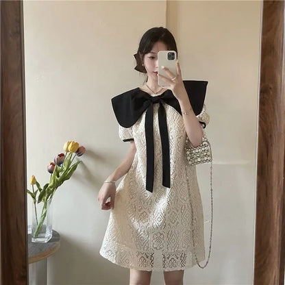 Female Dresses White Formal Women's Dress Occasion Birthday Kawaii Lace Clothing Y2k Fashion Summer 2025 Elegant and Beautiful