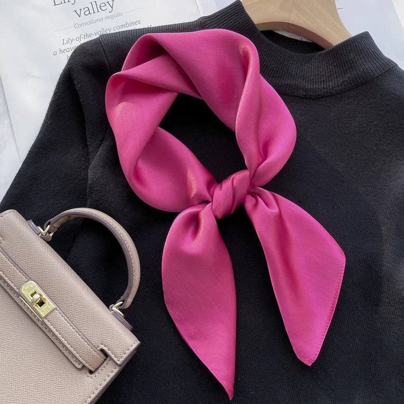 70Scarf 100% Silk Bandana Women Square Scarves Wrap Kerchief Mulberry Spring Fashion Luxury High Quality Headband Hijab Shawls