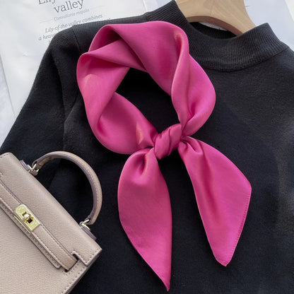 70Scarf 100% Silk Bandana Women Square Scarves Wrap Kerchief Mulberry Spring Fashion Luxury High Quality Headband Hijab Shawls